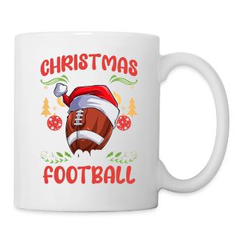 College Football Spieler Team Weihnachten Liebe - Tasse - Weiß - Rechts