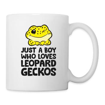 Léopard Gecko Reptile Seulement un garçon qui - Mug blanc - blanc - Droite