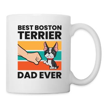 Meilleur papa Boston Terrier jamais drôle - Mug blanc - blanc - Droite