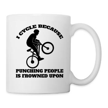 Fahrrad Radeln Mountainbike Radfahren Radfahrer - Tasse - Weiß - Rechts