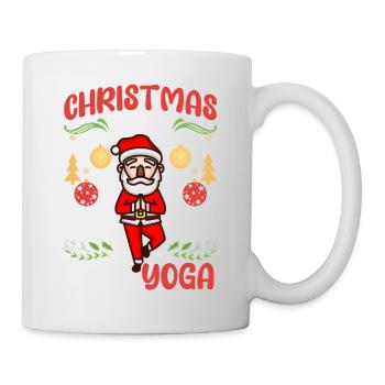 Yogini Yoga Meditation Christmas, Love and Yoga - Mug - white - Right