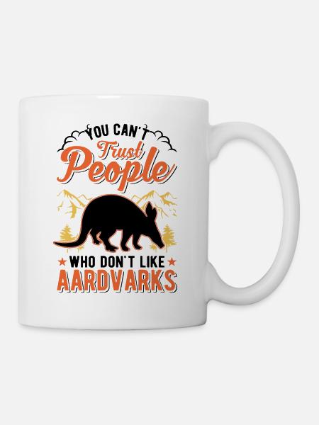 Erdferkel Geschenk Aardvark - Tasse - Weiß