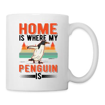 Home is where my penguin is - Mug - white - Right