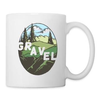 Gravel Natur vintage outdoor Wald Wiese Geschenk - Tasse - Weiß - Rechts
