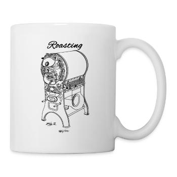 Roastery Coffee Beans Drawing Roasting Machine - Mug - white - Right