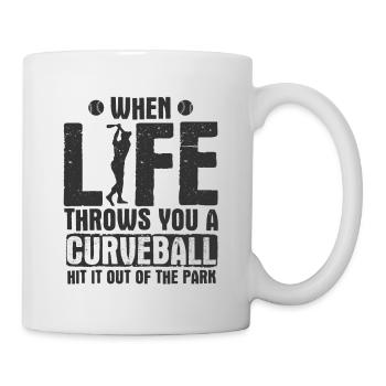 Baseball - Tasse - Weiß - Rechts