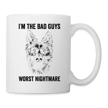Polizeibeamter Polizeihund - Tasse - Weiß - Rechts