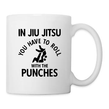 BJJ Jiu Jitsu - Tasse - Weiß - Rechts