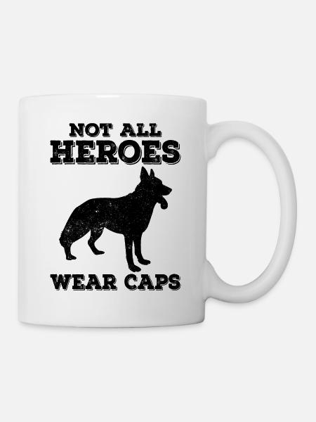 Polizeibeamter Polizeihund - Tasse - Weiß
