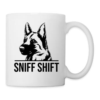 Polizeibeamter Polizeihund - Tasse - Weiß - Rechts