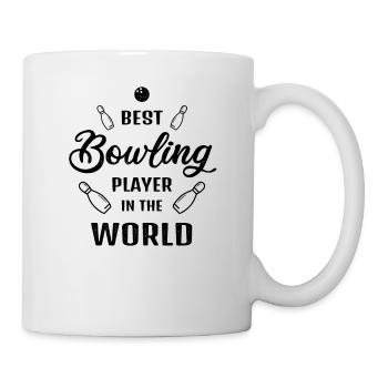 Best Bowler in the World Bowling Saying Gift - Mug - white - Right