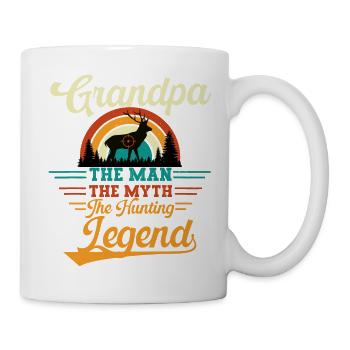 Grandpa the man the myth the hunting legend - Mug blanc - blanc - Droite