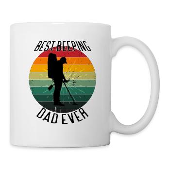 Bester piepender Vater aller Zeiten - Vater Metalldetektion - Tasse - Weiß - Rechts