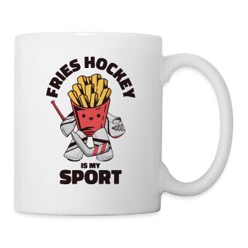 Ice Hockey Sporty Playing Fries Lover - Mug - white - Right