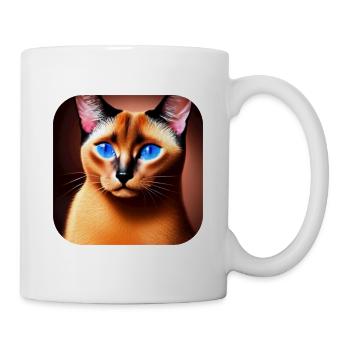 Siamkatze - Tasse - Weiß - Rechts