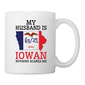 Nothing Scares Me Iowan Husband Iowa - Mug - white - Right
