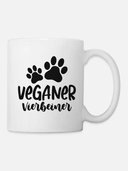 Veganer Vierbeiner - Tasse - Weiß