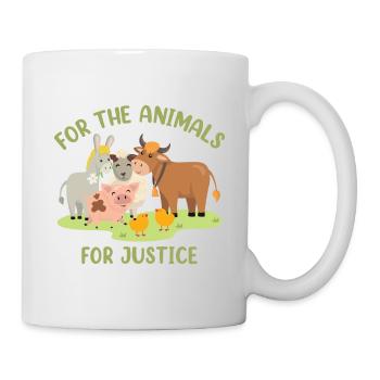 For The Animals, For Justice - Mug - white - Right