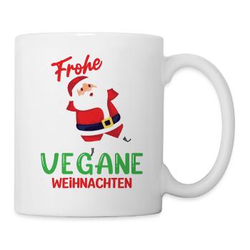Frohe vegane Weihnachten - Tasse - Weiß - Rechts