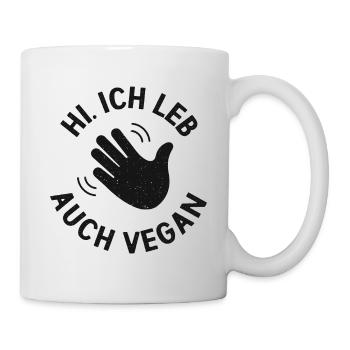 Salut, je vis aussi végétalien - Mug blanc - blanc - Droite