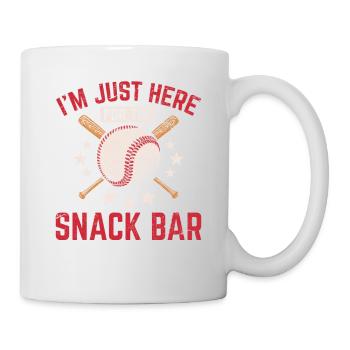 Funny Baseball Game I'm Just Here For The Snack Ba - Mug - white - Right