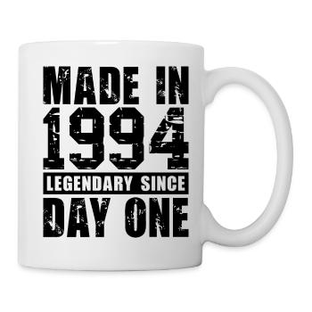 Hergestellt 1994, legendär seit dem ersten Tag - Tasse - Weiß - Rechts