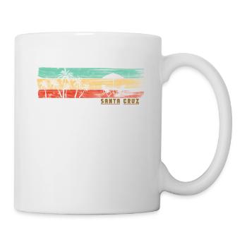 Santa Cruz California Retro Vintage Beach Holiday - Mug - white - Right