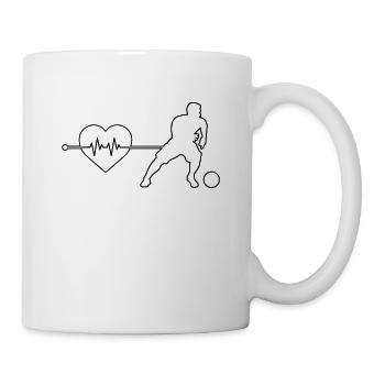 Fußball Herzschlag - Tasse - Weiß - Rechts