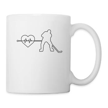 Eishockey Herzschlag - Tasse - Weiß - Rechts
