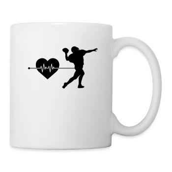Football Rugby Herzschlag - Tasse - Weiß - Rechts