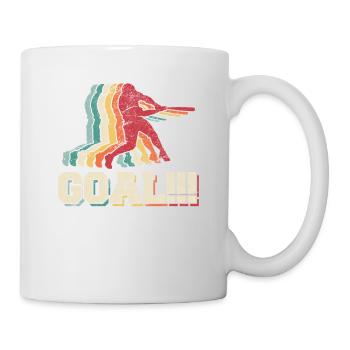Retro Vintage Baseball Goal Funny Baseball Player - Tasse - Weiß - Rechts