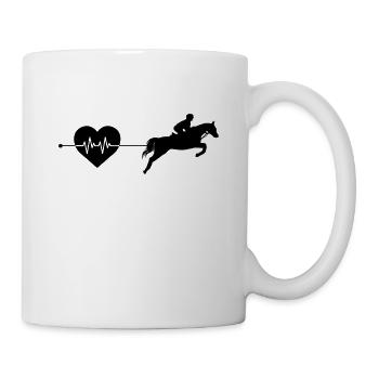 Pferd Herzschlag - Tasse - Weiß - Rechts