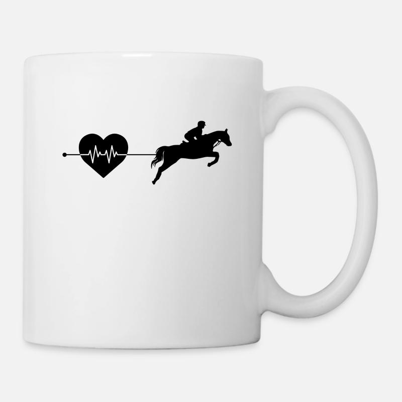 Pferd Herzschlag - Tasse - Weiß