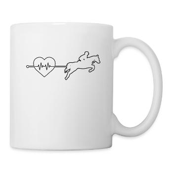 Pferd Herzschlag - Tasse - Weiß - Rechts
