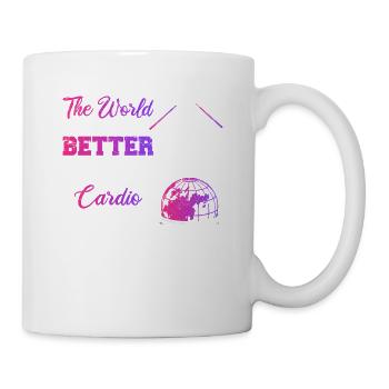 World Is Better With Cardio Drumming Workout Gym F - Mug - white - Right