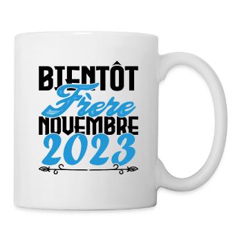 Annonce grossesse. bientôt Frère Novembre 2023. - Mug blanc - blanc - Droite