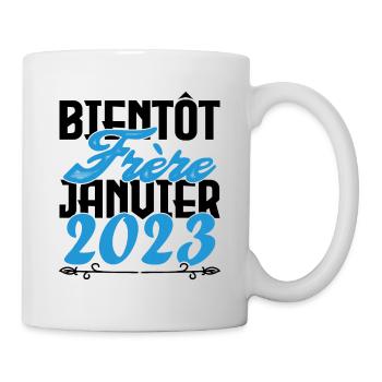 Annonce grossesse. bientôt Frère Janvier 2023. - Mug blanc - blanc - Droite