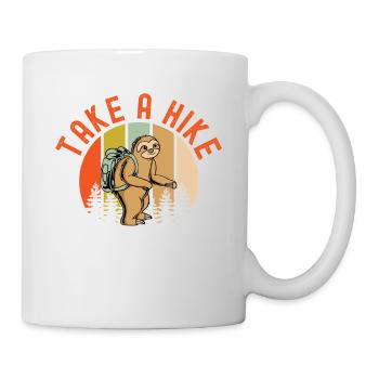 Lustiges Faultier Machen Sie eine Wanderung Faultier Wandern - Tasse - Weiß - Rechts