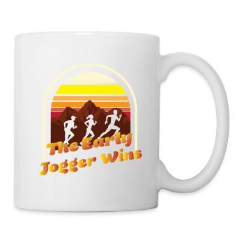 Lustiges Marathon Läufer Laufen Cross Country - Tasse - Weiß - Rechts