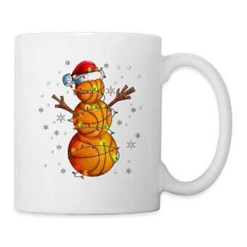 Schneemann Basketball X-Mas Basketballer Geschenk - Tasse - Weiß - Rechts