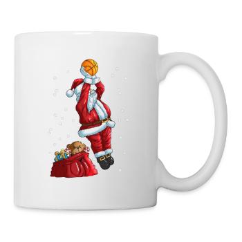Weihnachtsmann spielt Basketball Weihnachtssport - Tasse - Weiß - Rechts