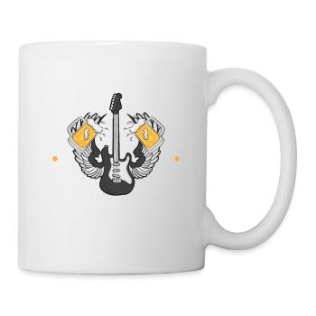 Lustiges E-Gitarren Spruch Motiv und Gitarrist - Tasse - Weiß - Rechts