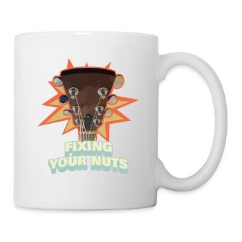 Lustiges Retro E-Gitarren Motiv Gitarristen Heavy - Tasse - Weiß - Rechts