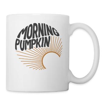 Halloween Theme Morning Pumpkin Coffee Lover Mug - Mug - white - Right