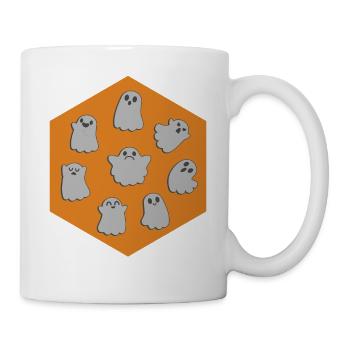 Halloween Thema Süßer Geist Hexagon Kaffee Liebhaber - Tasse - Weiß - Rechts