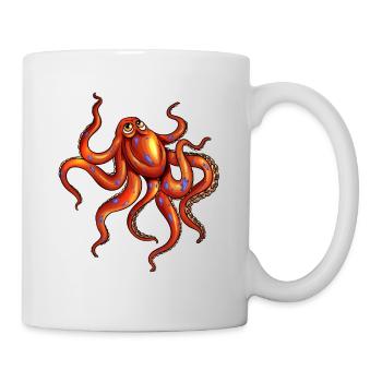 Plongée Calmar Octopus Fan Kraken Design - Mug blanc - blanc - Droite