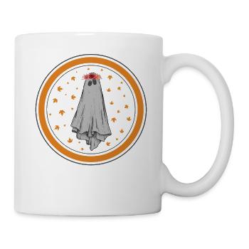 Halloween Theme Cute Ghost Floral Coffee Lover - Mug - white - Right