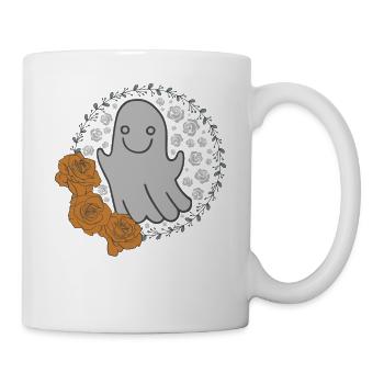 Halloween Theme Cute Ghost Floral Coffee Lover - Mug - white - Right