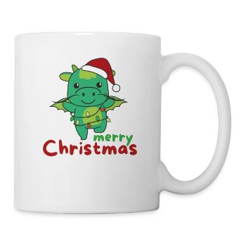 Dragon Merry Christmas Winter Animals Dragon - Mug - white - Right