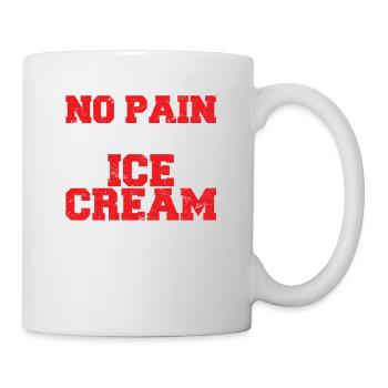Funny Gym Saying No Pain No Ice Cream Cardio Worko - Mug - white - Right
